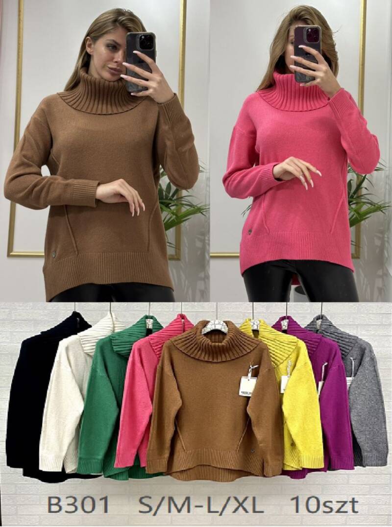 Swetry damskie Roz S/M-L/XL, Mix Kolor .Paczka 10 szt